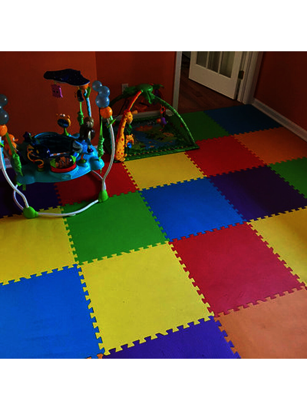 Foam Interlocking Color Play Mats, approx 12 pcs